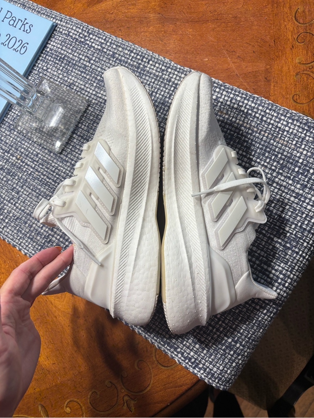 adidas ultraboost All-White Lightweight Running Shoes Sz 8 - Picture 12 of 12